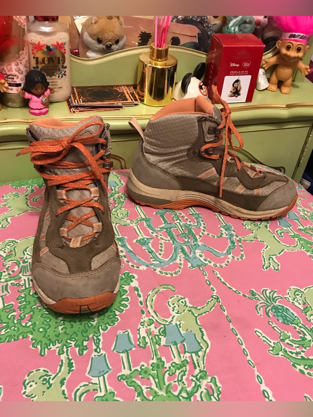 Danner St Helens mid 4" hiking boots waterproof leather jade orange size 6.5